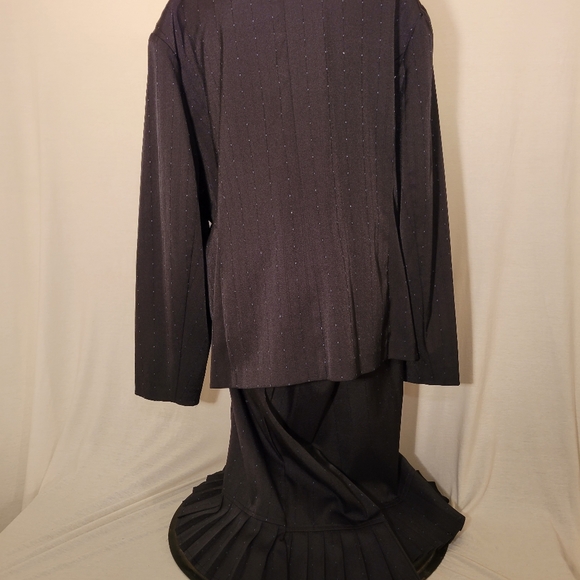 Classic Suit K.C. New York Black w Blue Detailed Pockets and Diamond 💎 - Picture 7 of 10